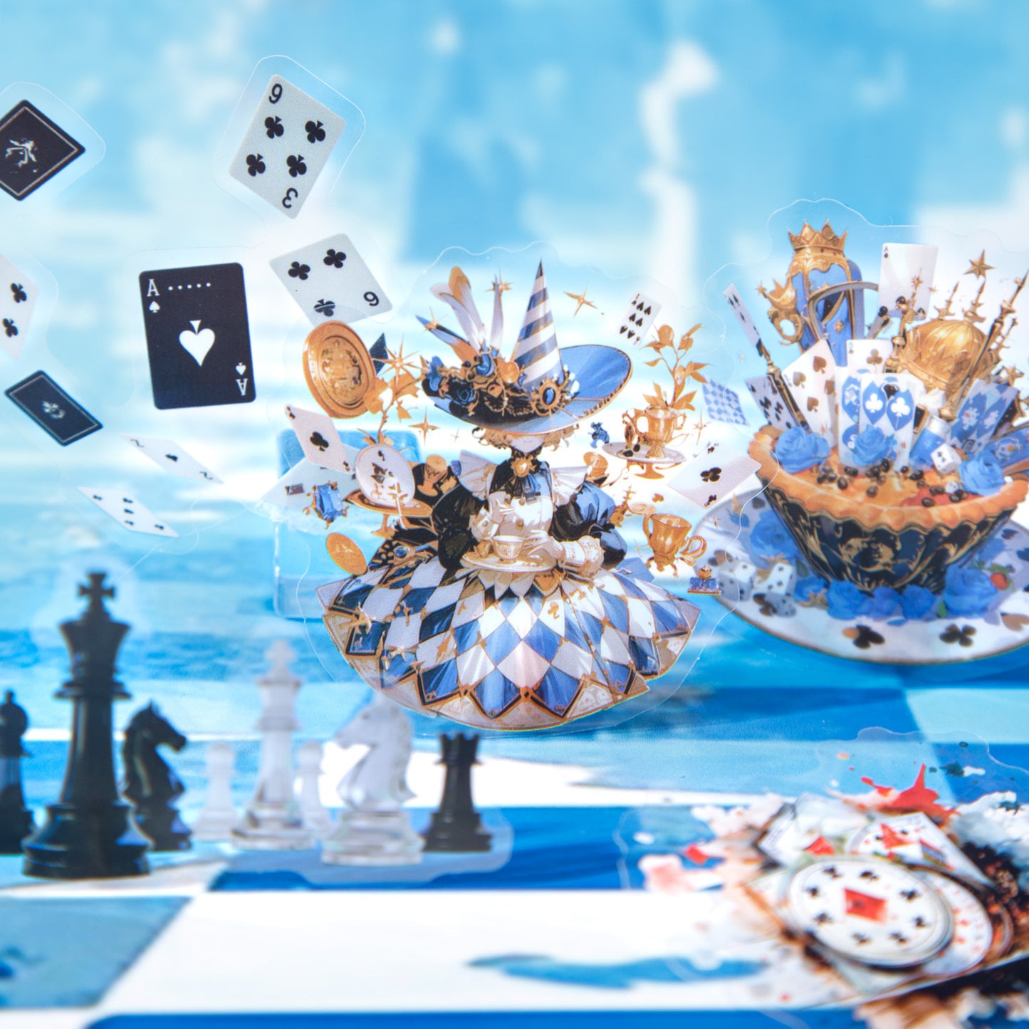 100 Pcs Poker Themed PET Stickers ALSSJ