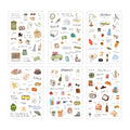 6 Pcs Everyday Journal PET Stickers -Travel