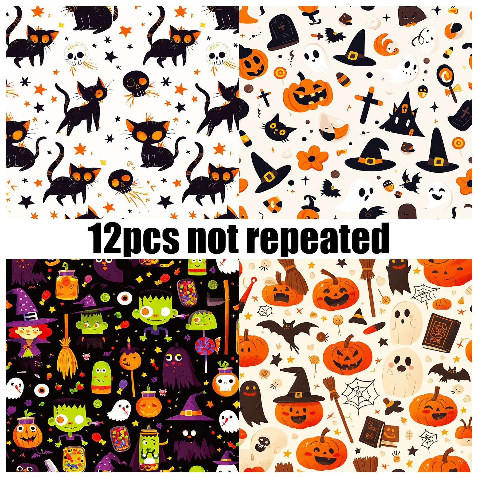 6 inch Halloween Scrapbook Paper Pad PAT08