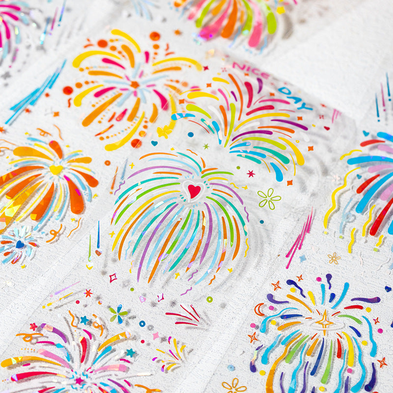 1 Roll Firework PET Stickers Tape HHSJ
