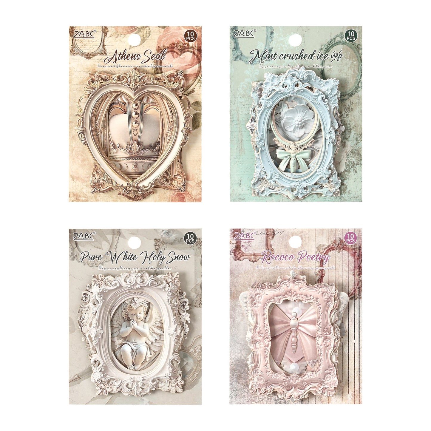 10 Pcs Aesthetic European Journal Stickers YZOF