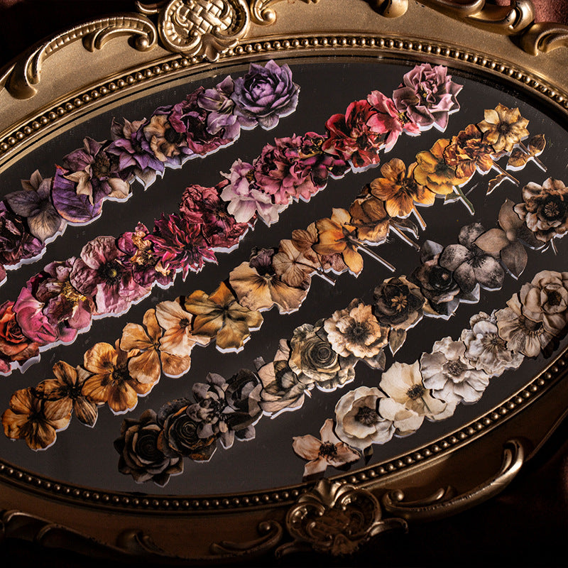 25 Pcs Vintage Flower Stickers SGSHJ