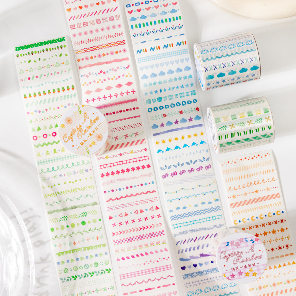 1 Roll Ranbow Color Washi Tape BZCH