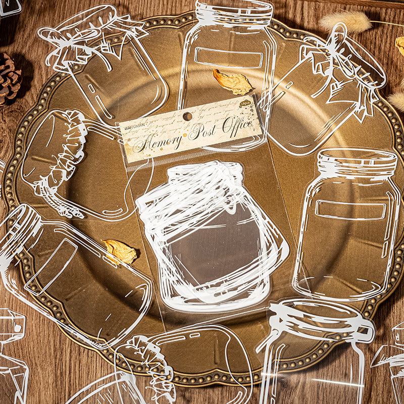 18 Pcs Transparent Bottle Stickers JYYJ