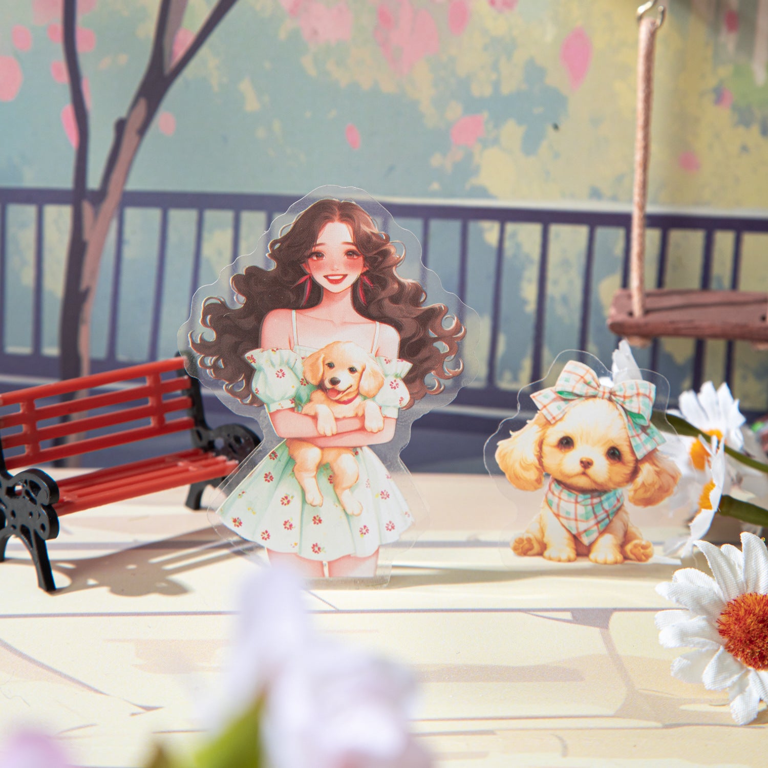 15 Pcs Pet Girl PET Stickers TDCW