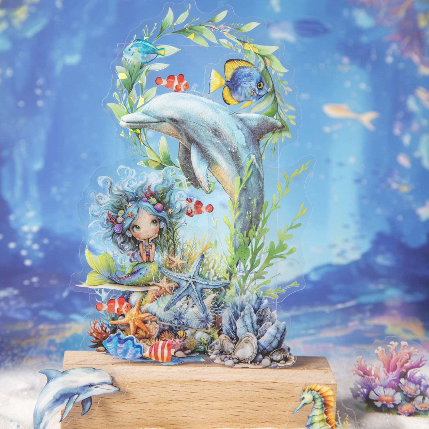 40 Pcs Undersea PET Stickers MHCY