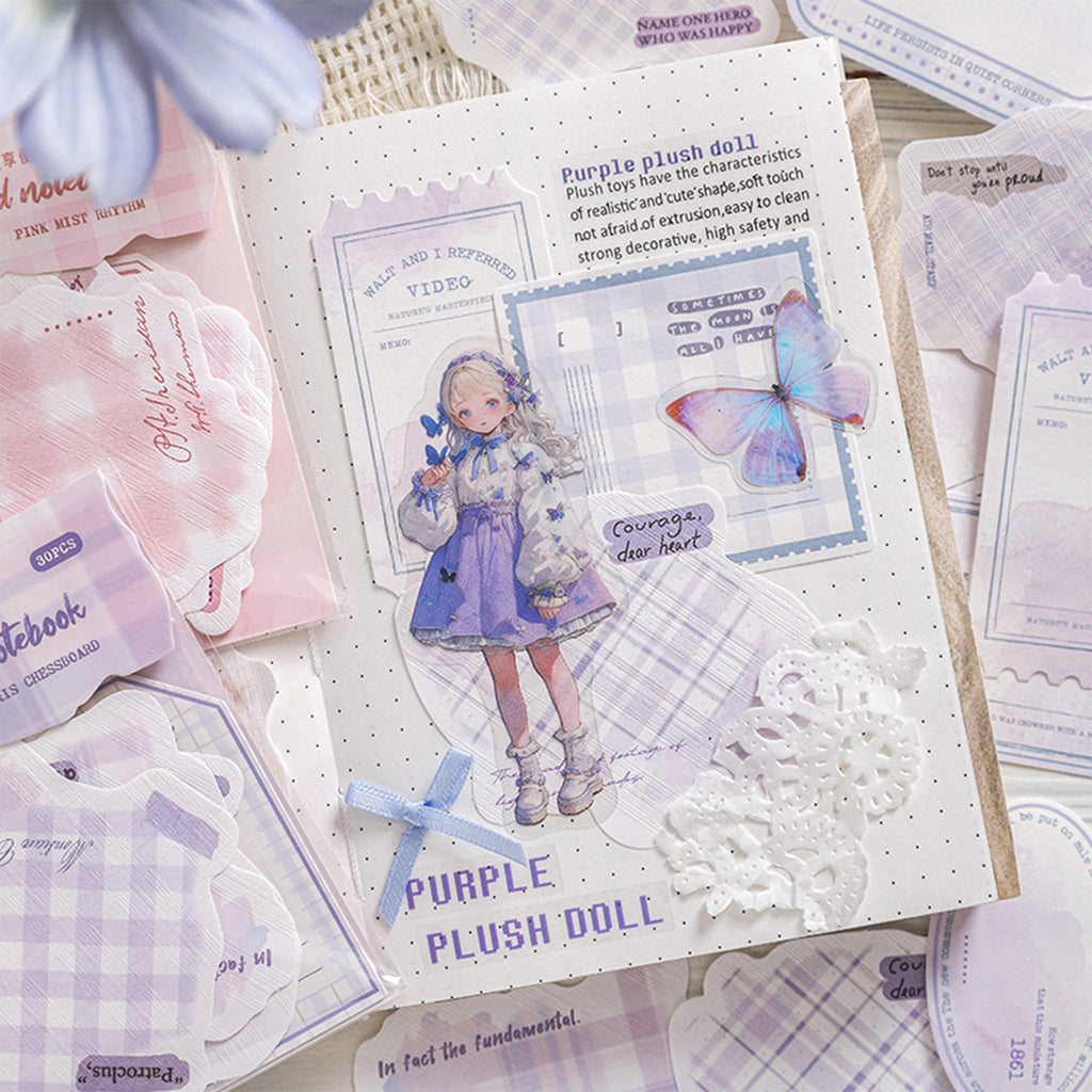 30 Pcs Grid Notepad Paper GWJSB