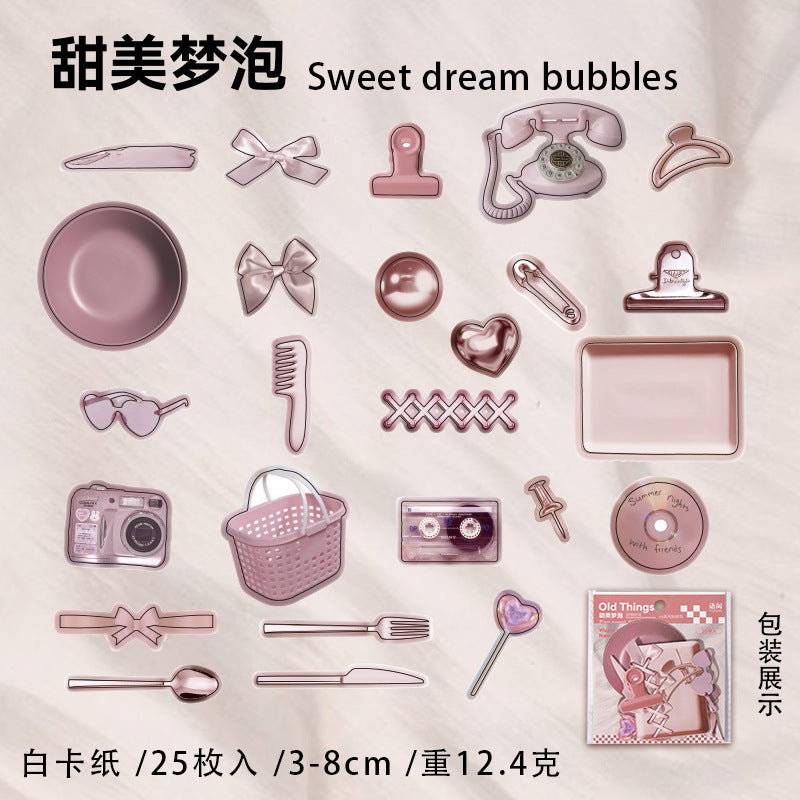 25 Pcs Vintage Gadget Stickers JWSG