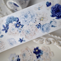 Floral Decorative Tape Rolls- Moonlit Rose Indigo