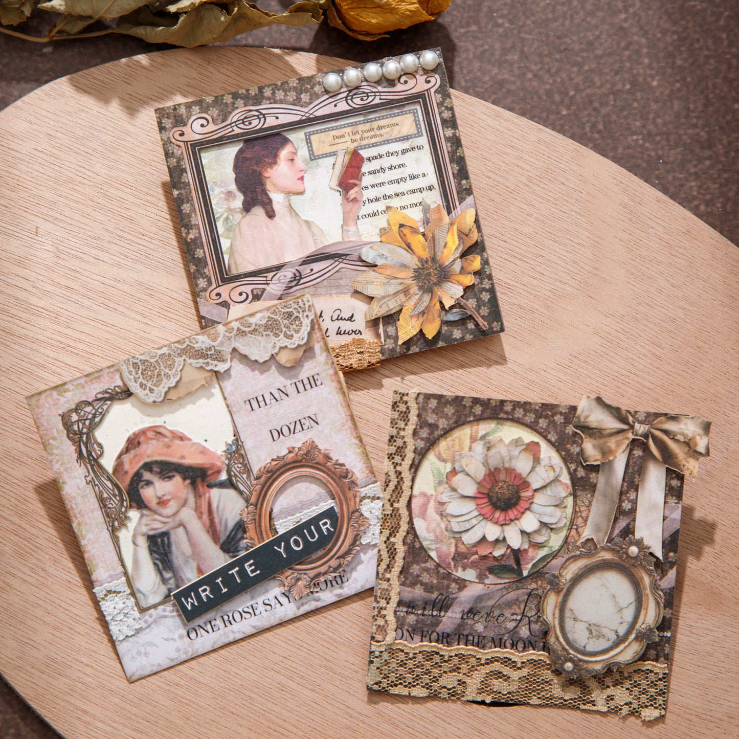 10 Pcs Vintage Frame Cardstock Stickers JYSJ