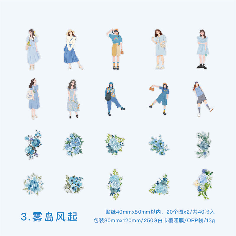 Cosao PET Girl Stickers
