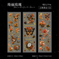 3 Pcs Rose Themed PET Stickers MGZY