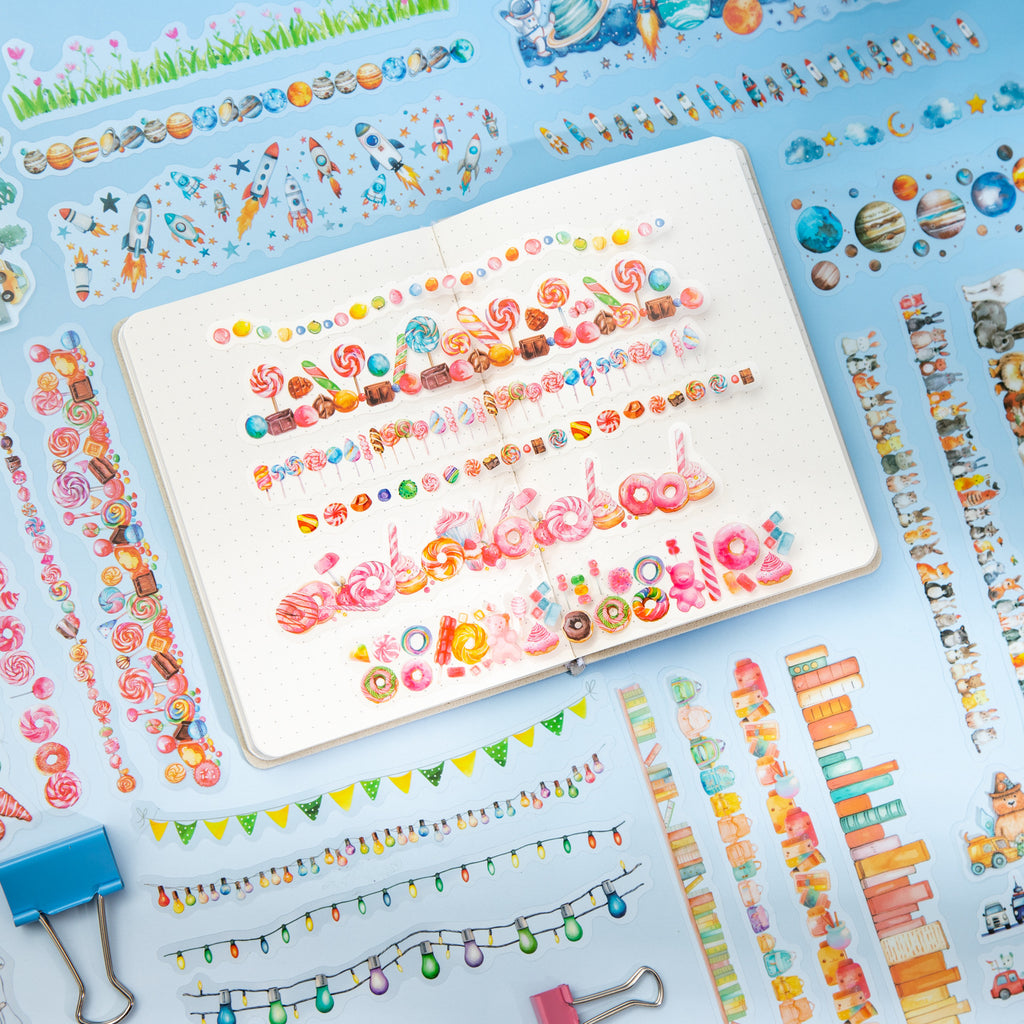 15 Pcs Creative Cute PET Stickers KAQML