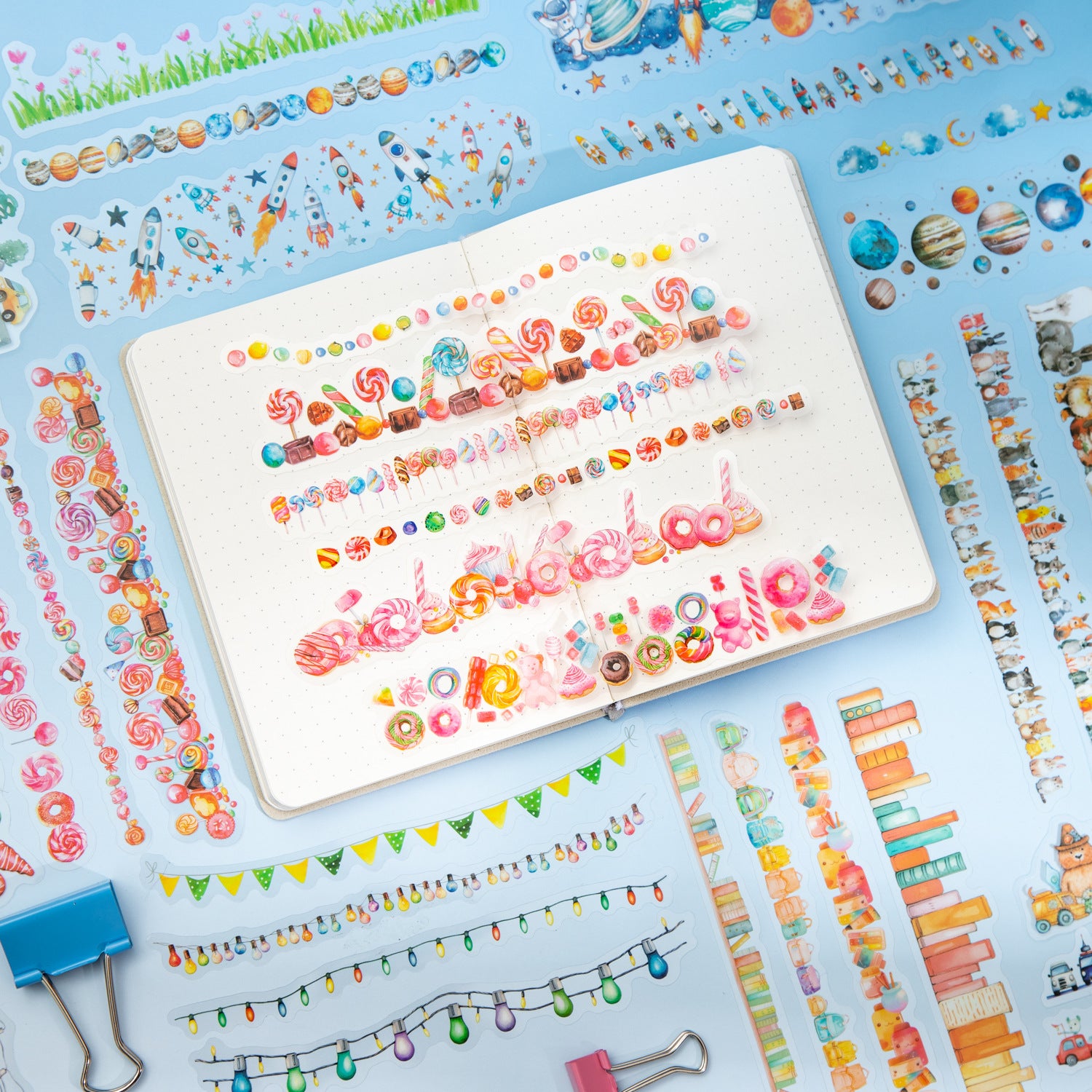 15 Pcs Creative Cute PET Stickers KAQML