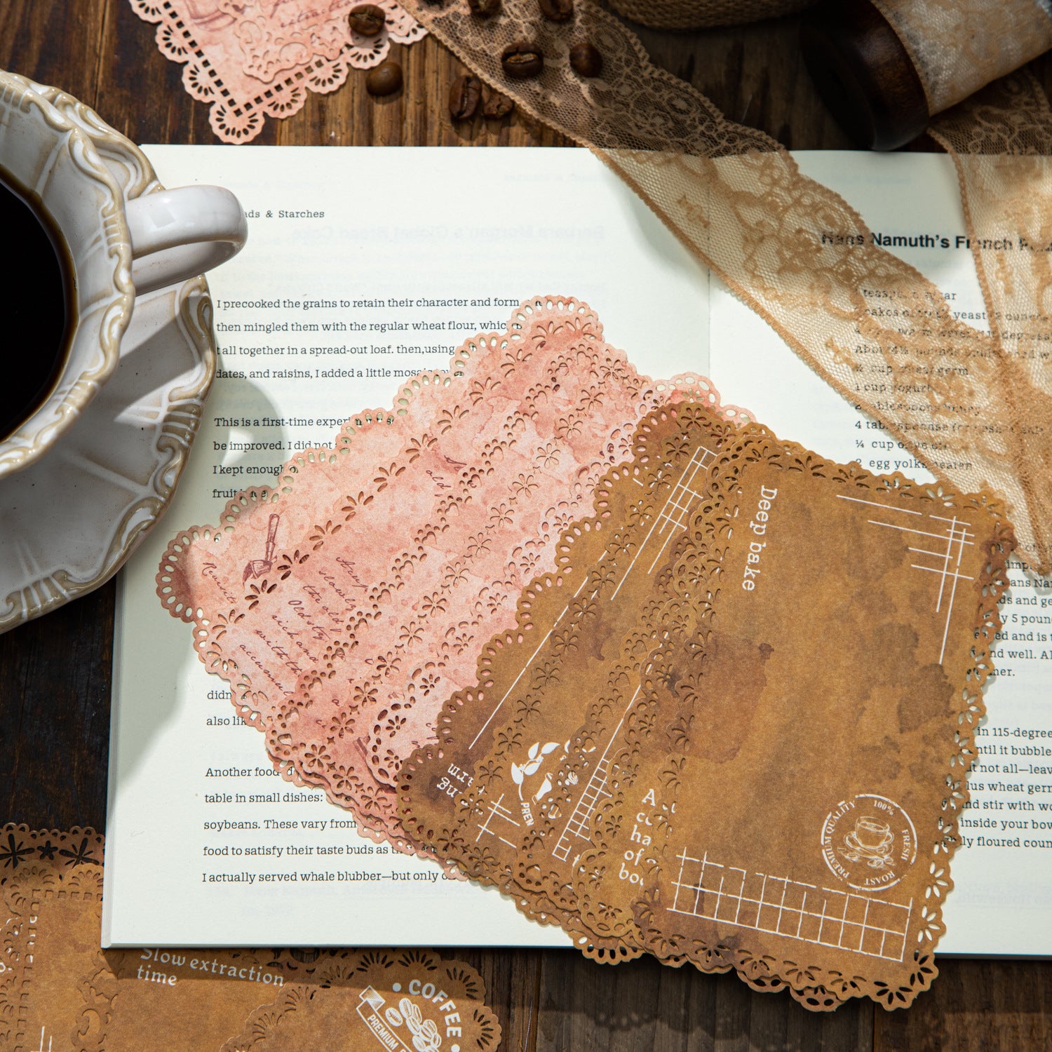 10 Pcs Lace Edged Scrapbook Paper ZKXJY