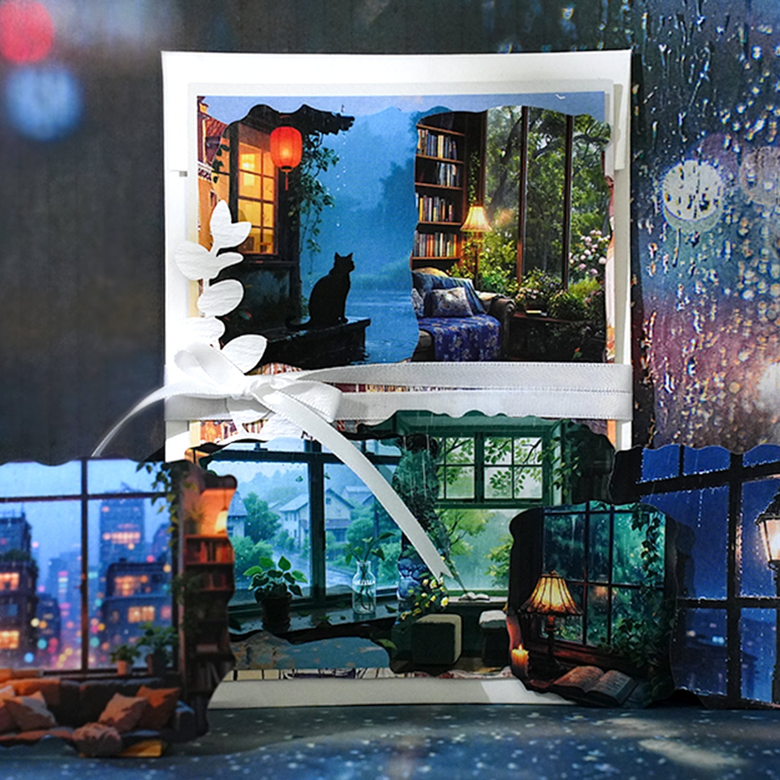 40 Pcs Rainny Themed Stickers YAXL