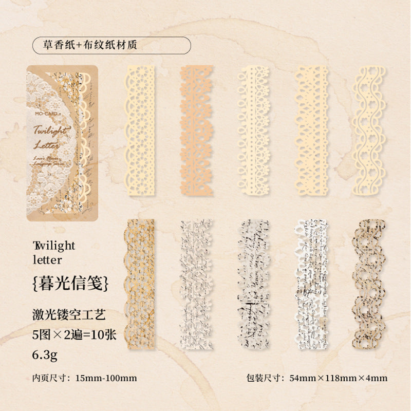 10 Pcs Lace Scrapbook Paper LSHY