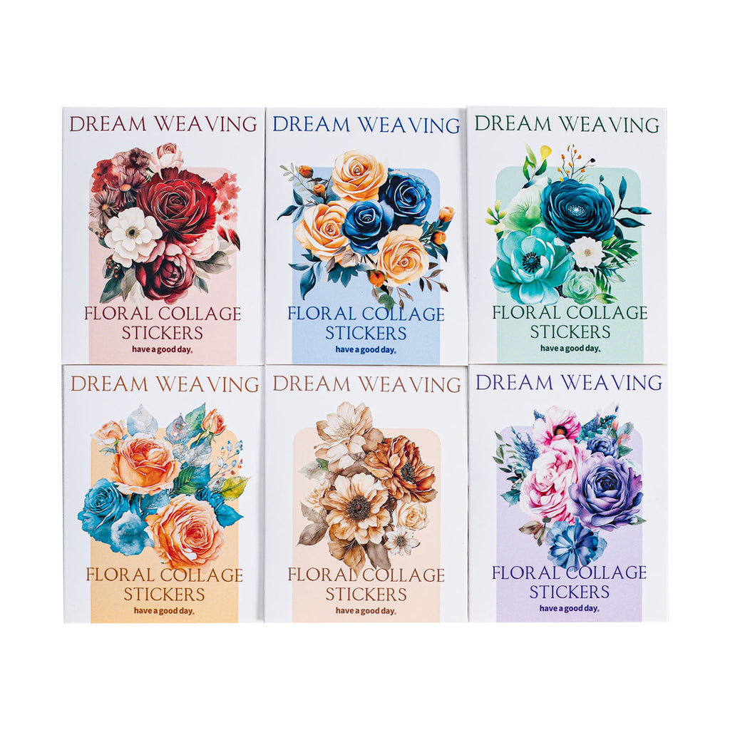 20 Pcs Flowers PET Stickers HMBZ