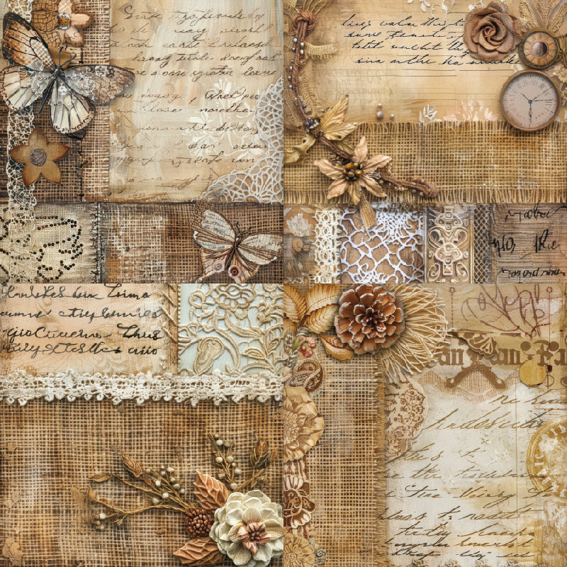 6 inch Burlap Scrapbook Paper Pad SKP536