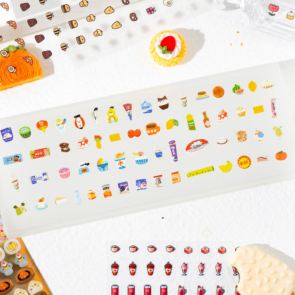 24 Sheets Cute Planner PET Stickers Book KAPD