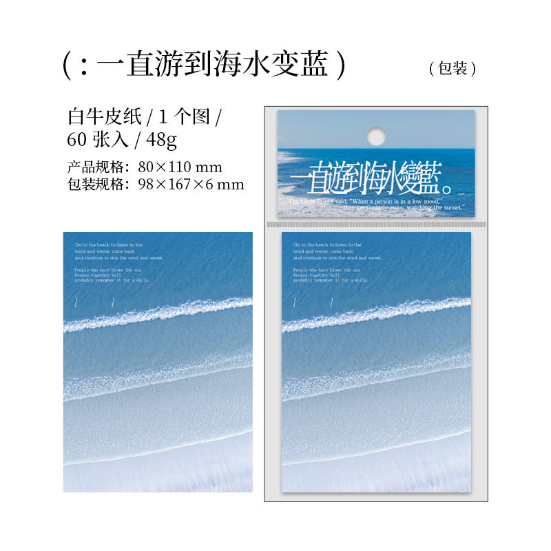 60 Pcs Landscape Notepad Paper RSHH