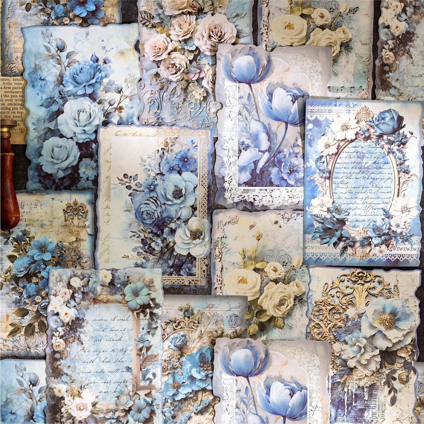 30 Pcs Junk Journal Background Paper MJHY