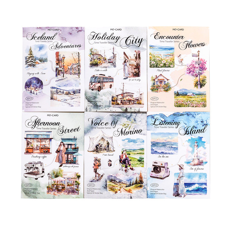 30 Pcs Landscape Stickers SJDLR