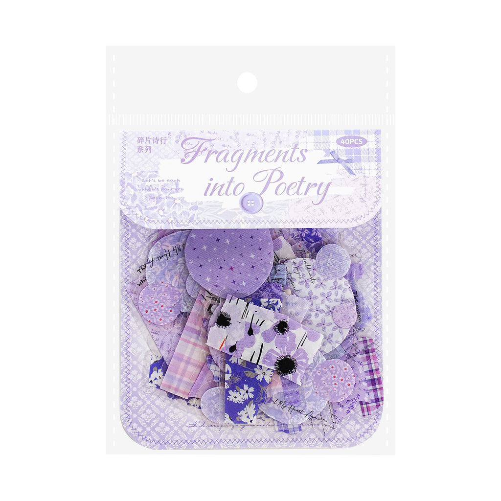 40 Pcs Grid Collage PET Stickers SPSX