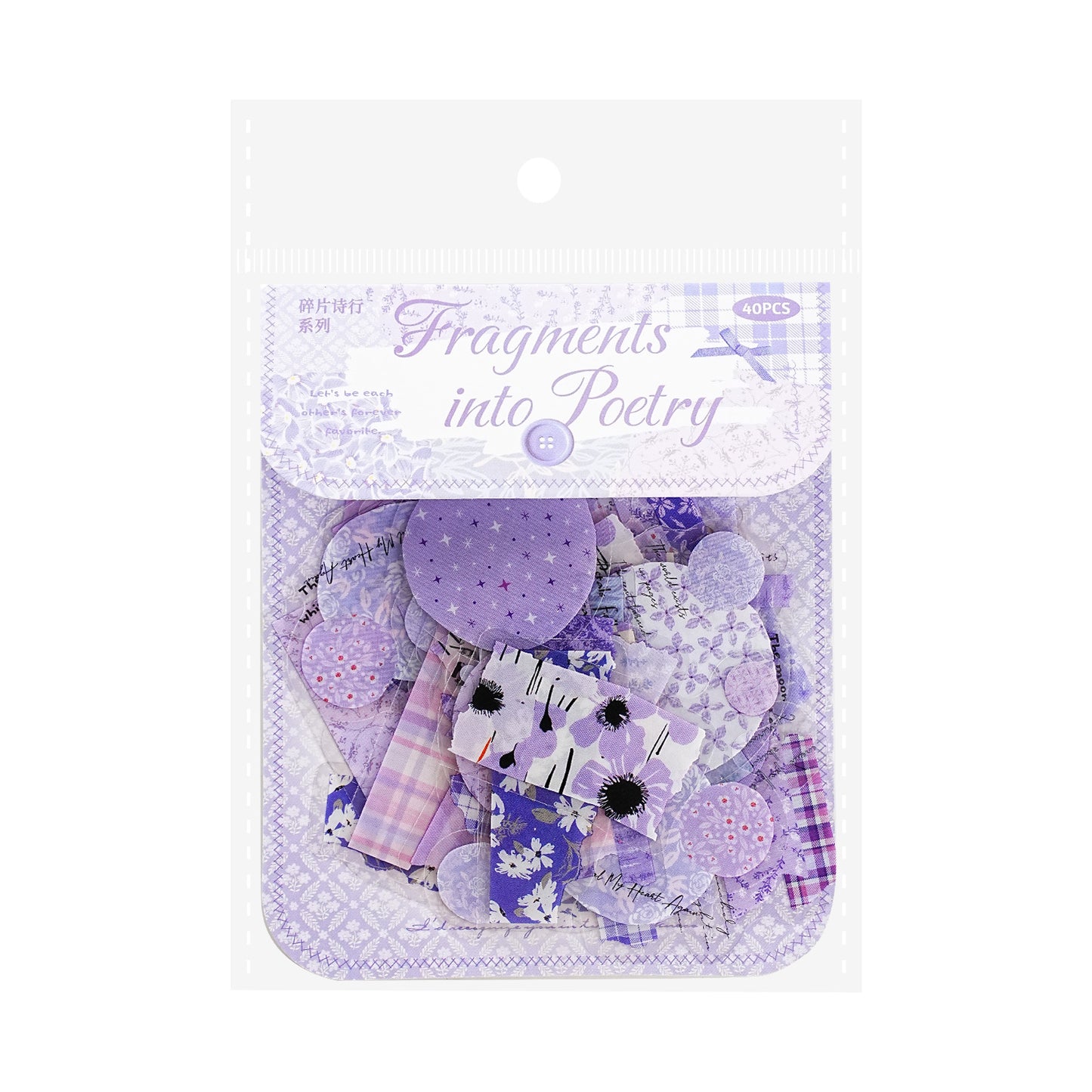 40 Pcs Grid Collage PET Stickers SPSX