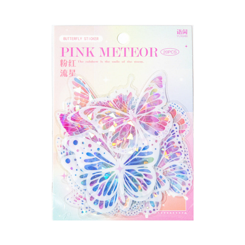 20 Pcs PET Butterfly Stickers DBZY