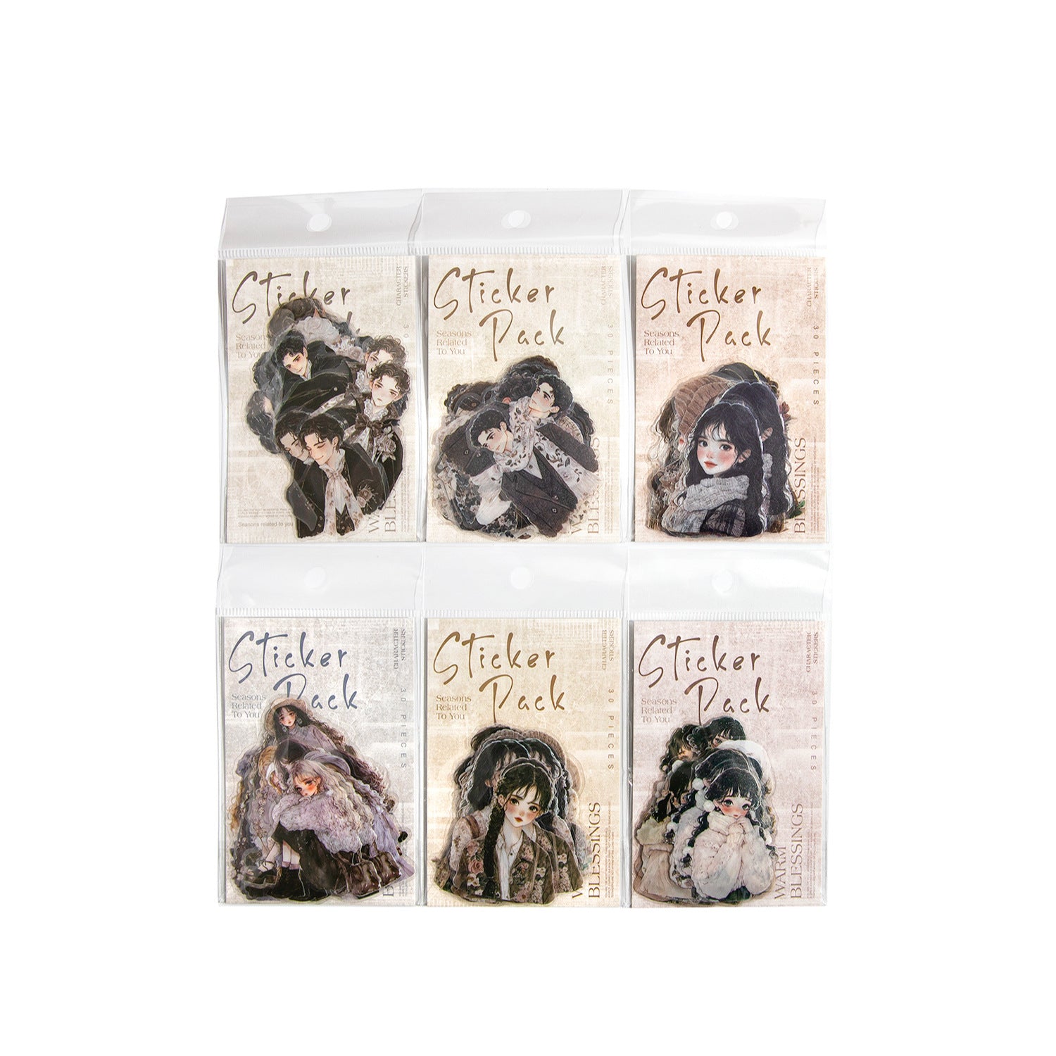 15 Pcs Fashion Girl PET Stickers YNYGDJJ