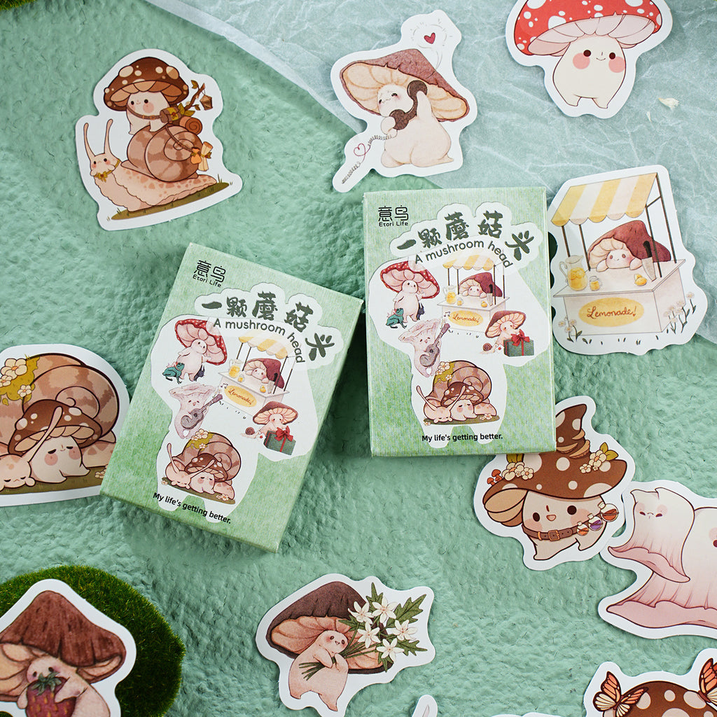 30 Pcs Mushroom Boxed Stickers YKMGT