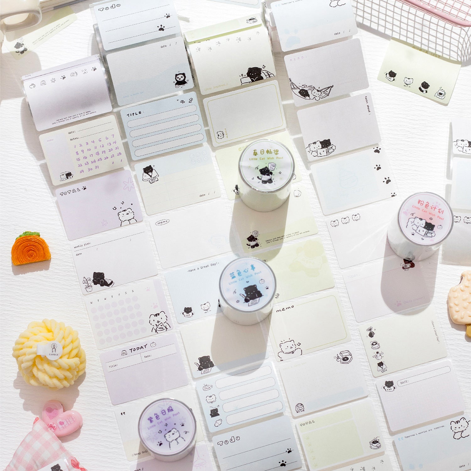 1 Roll Cat Theme Planner Stickers Tape XMJHT