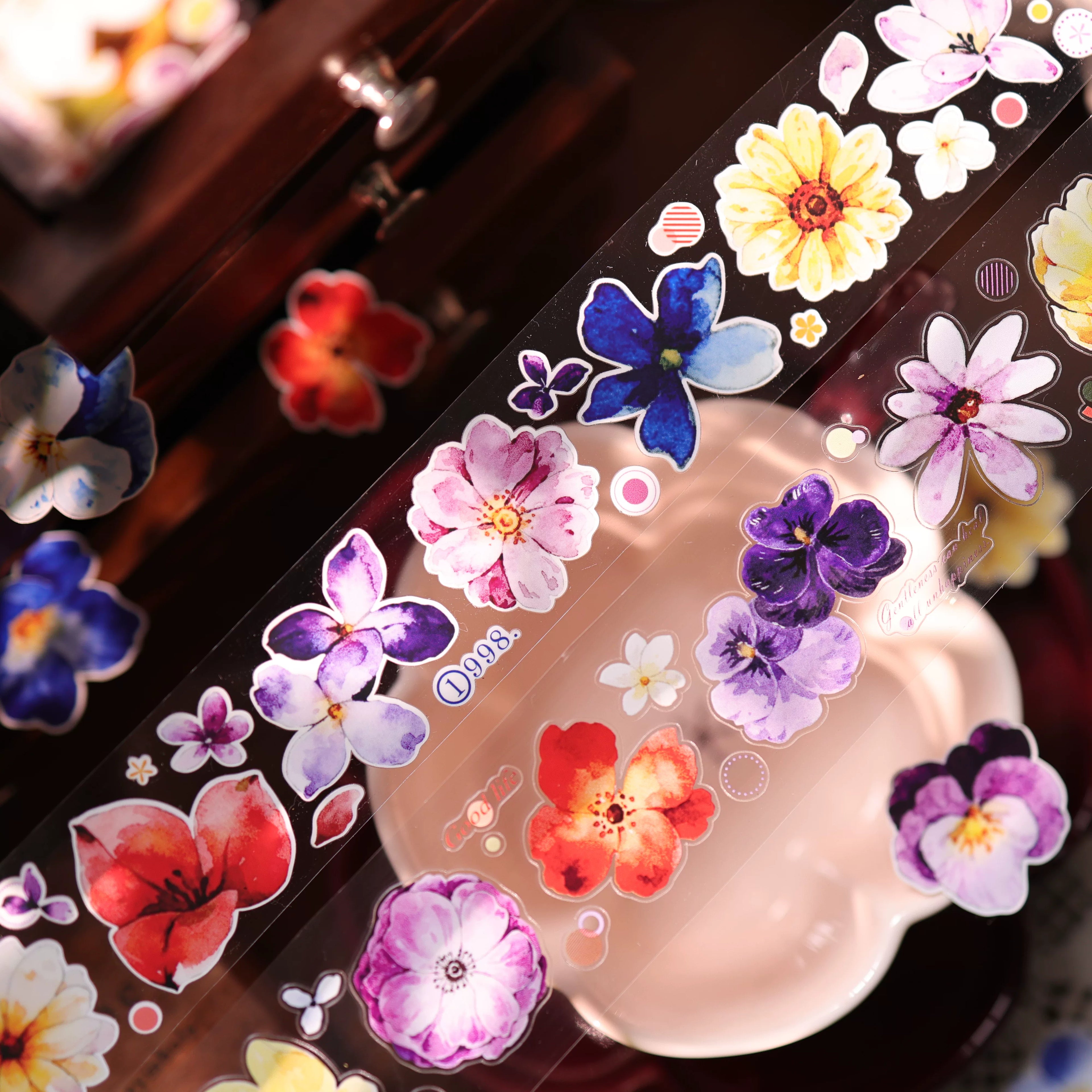 Floral Decorative Tape Rolls- Pastel Ribbons