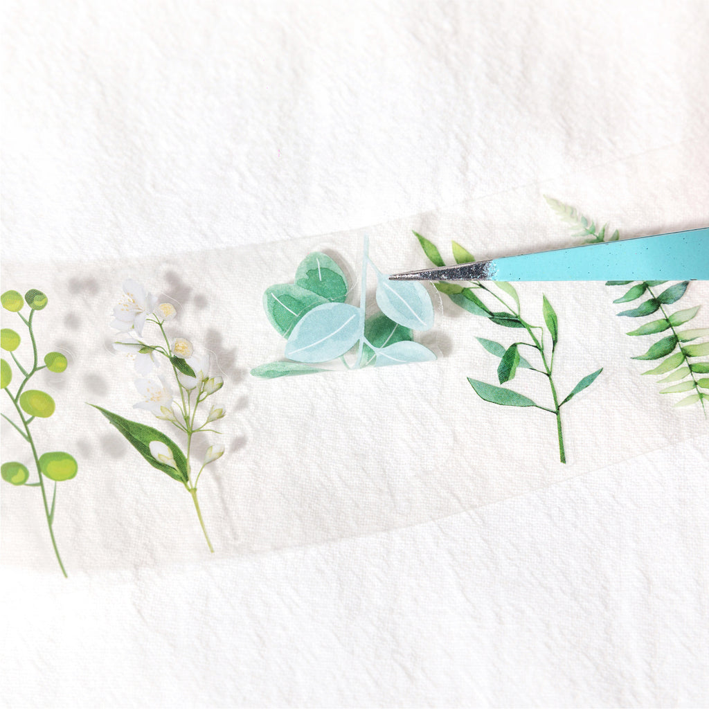 1 Roll Die Cut PET Leaf Stickers LYNN