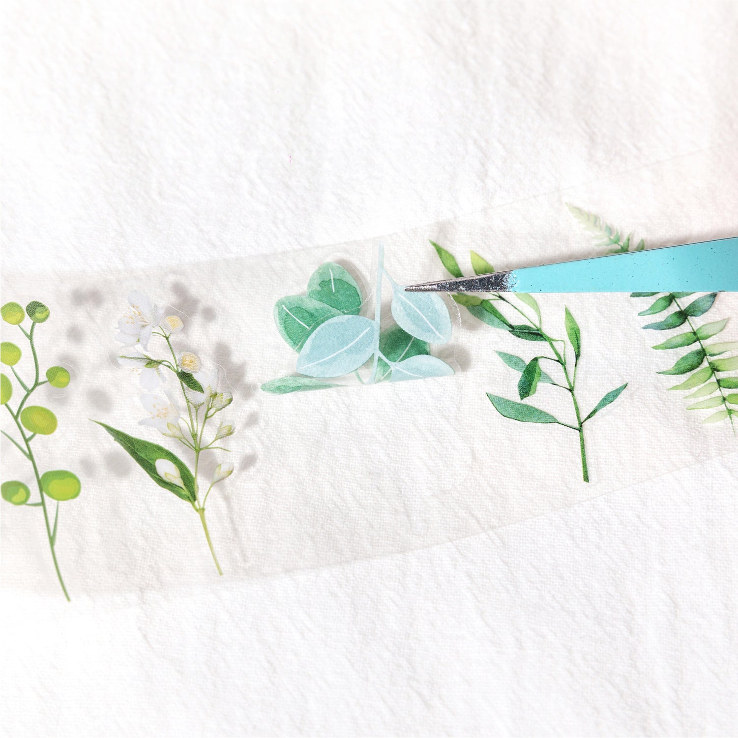 1 Roll Die Cut PET Leaf Stickers LYNN
