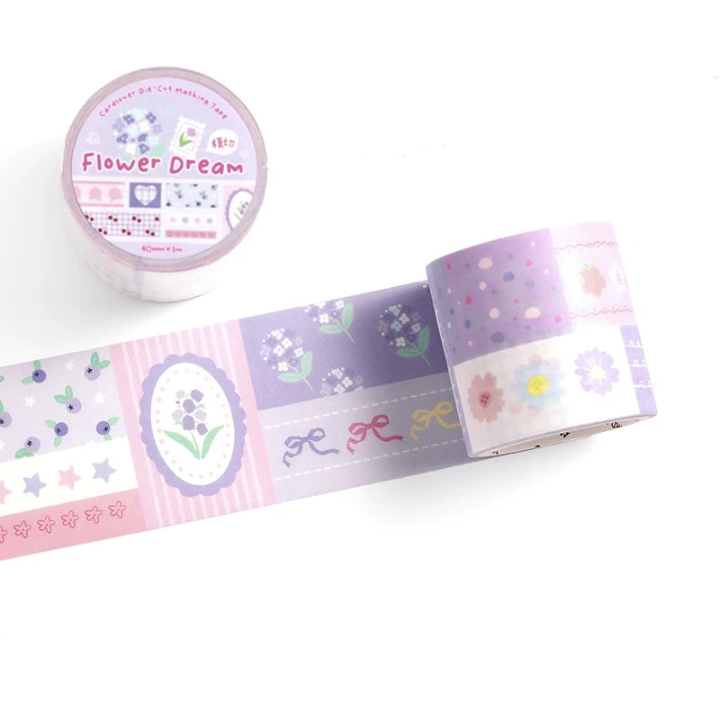 Fairytale Patchwork Kawaii Zakka Washi Tape - Flower Dream