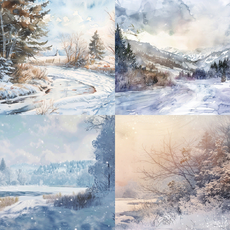6 inch Winter Forest Scrapbook Paper Pad SKP564