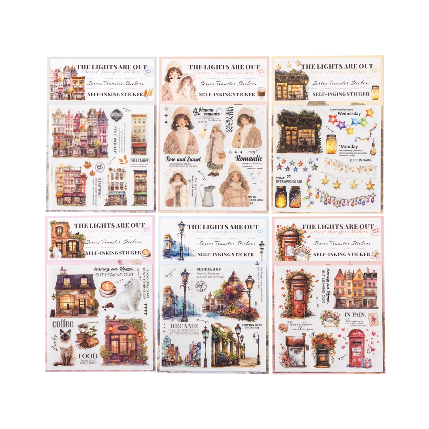 2 Sheets Street Landscape Transfer Stickers DHLSTX