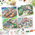 3D Garden Coffe Shop Scene DIY Stikcers Kit JRYYZ28