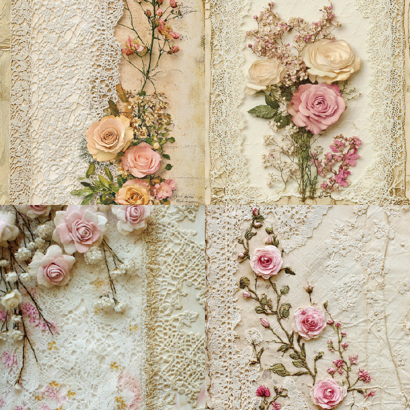 6 inch Victorian Rose Scrapbook Paper Pad SKP572