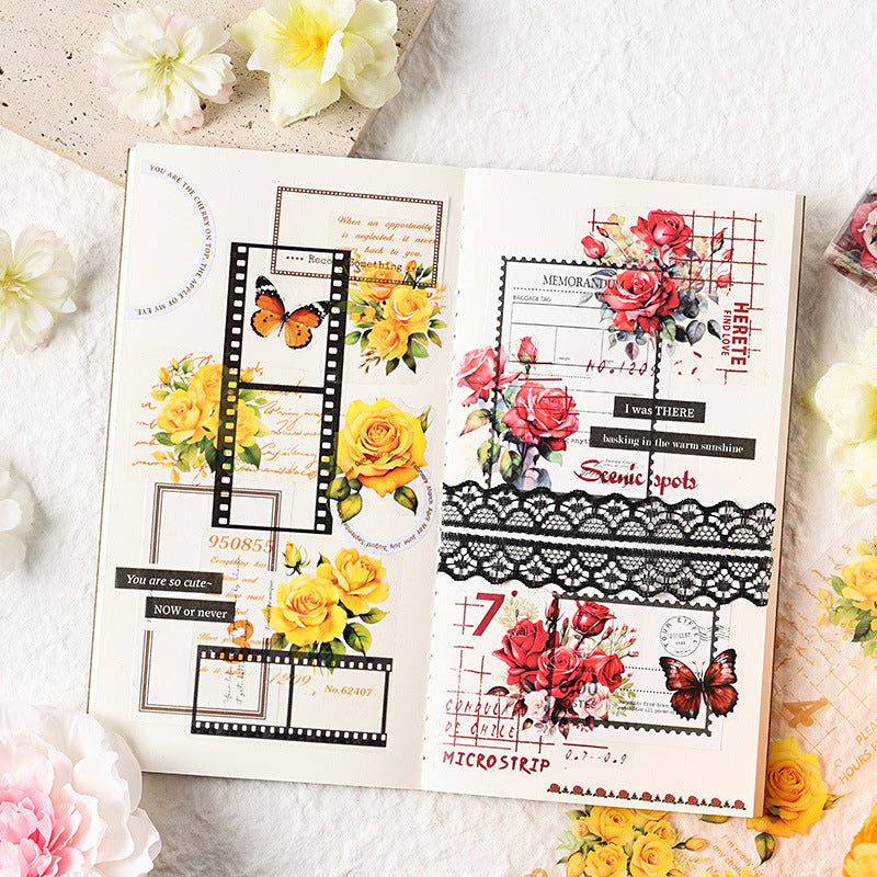 6 Rolls Flower Theme PET Tapes Set CNHD
