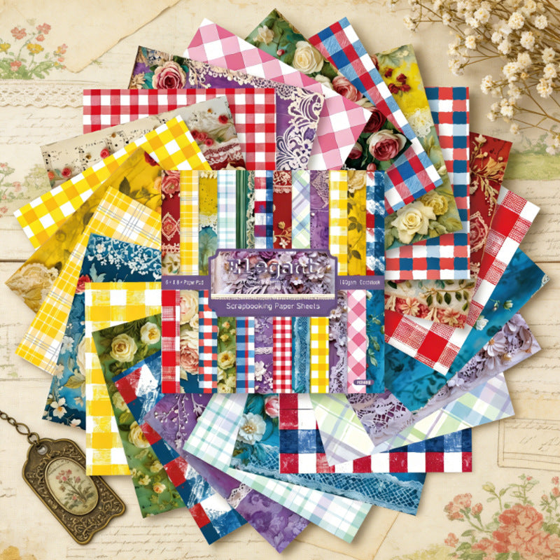 6 inch Elegant Scrapbook Paper Pad SKP609