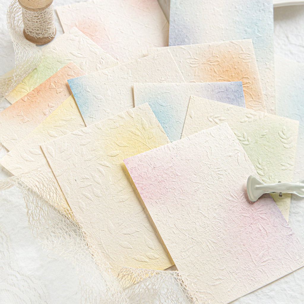 23 Pcs Rainbow Color Textured Paper SCSH