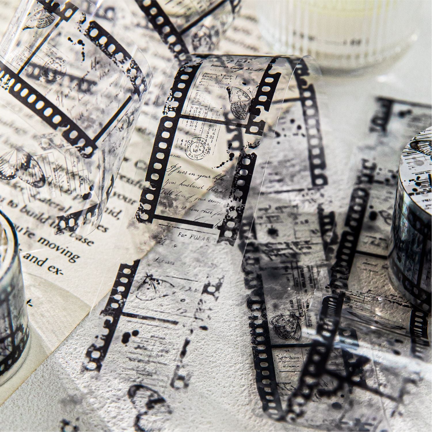 1 Roll Vintage Watercolor PET Tape ZJMH