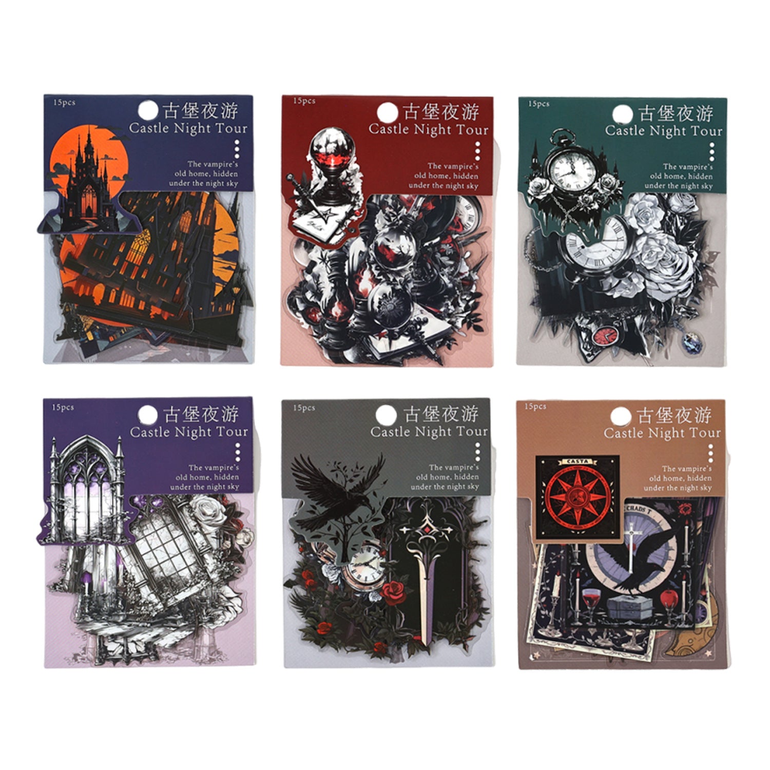 45 Pcs Gothic PET Stickers GBYY