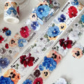 Floral Decorative Tape Rolls- Gathered Pansies