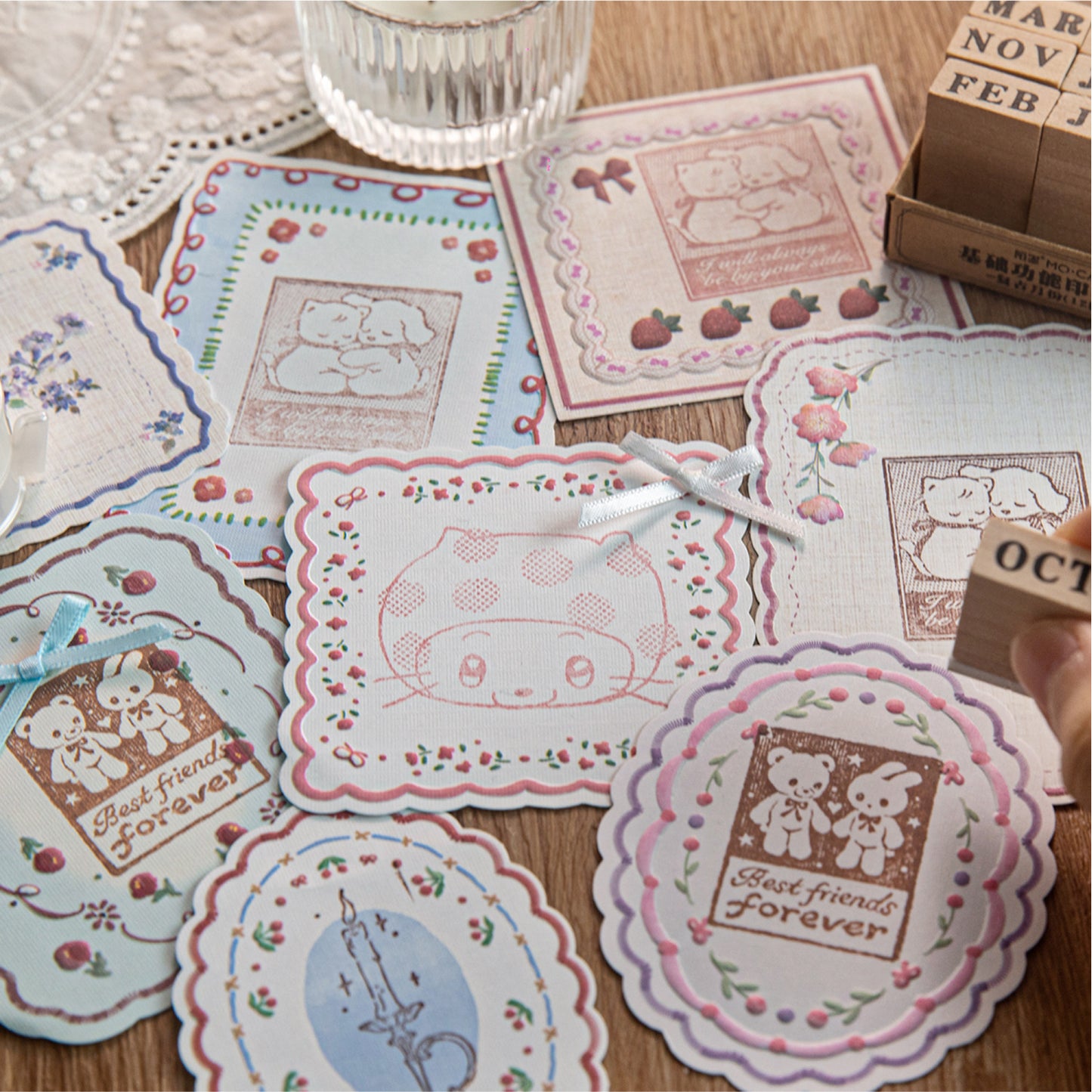 20 Pcs Vintage Embossed Notepad Paper SZBD