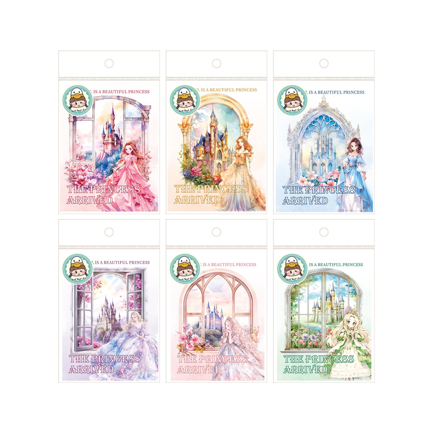 20 Pcs Princess PET Stickers GZJD
