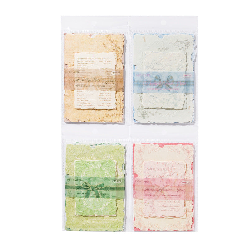 30 Pcs Floral Embossed Paper and Scrapbook Paper HZYX
